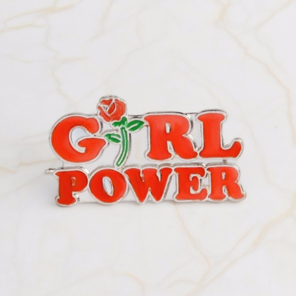 NEW Girl Power Enamel Pin Brooch - Picture 3 of 3